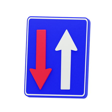 Two Way Road  3D Icon