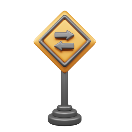 Two Way Road  3D Icon