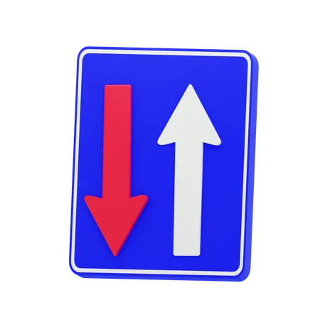 Two Way Road  3D Icon