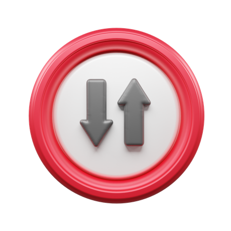 Two Way Road  3D Icon