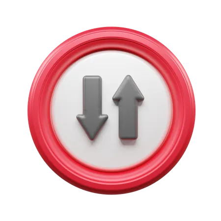 Two Way Road  3D Icon