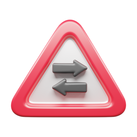 Two Way Road  3D Icon