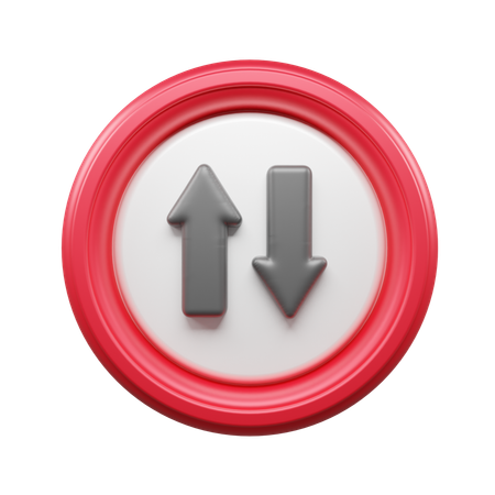 Two Way Road  3D Icon