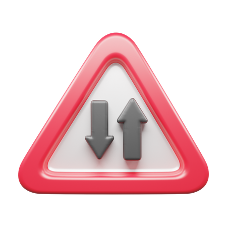 Two Way Road  3D Icon