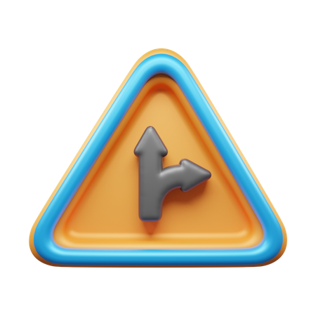 Two Way Road  3D Icon