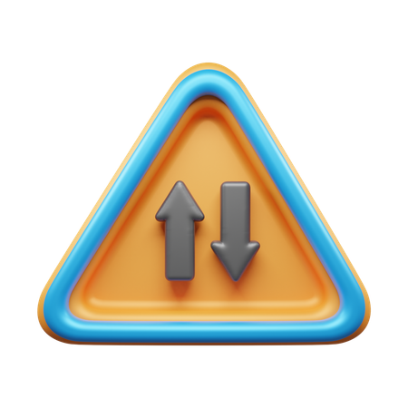 Two Way Road  3D Icon