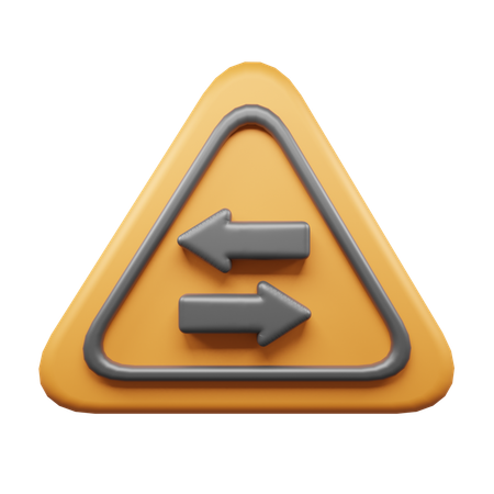 Two Way Road  3D Icon