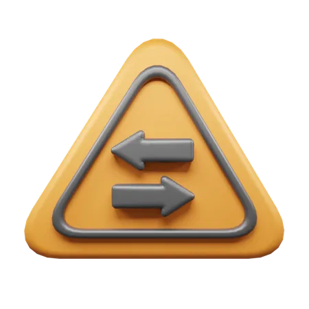 Two Way Road  3D Icon