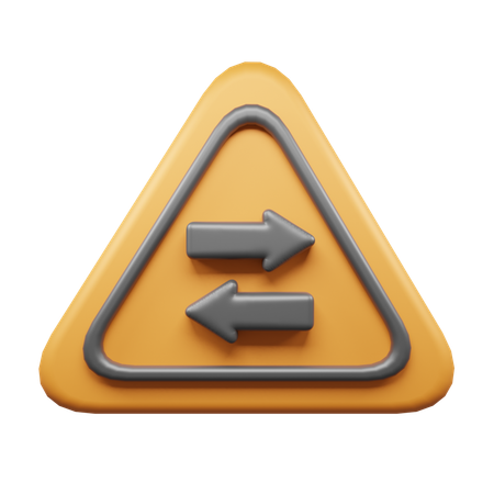 Two Way Road  3D Icon