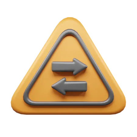 Two Way Road  3D Icon