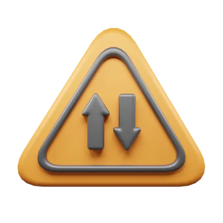 Two Way Road  3D Icon