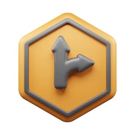 Two Way Road  3D Icon