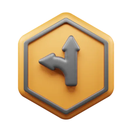 Two Way Road  3D Icon