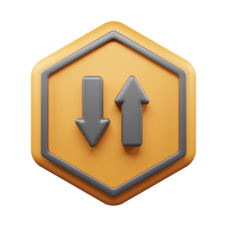 Two Way Road  3D Icon