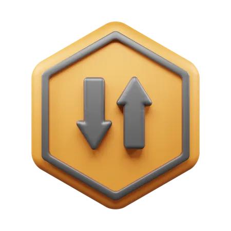 Two Way Road  3D Icon