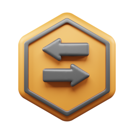 Two Way Road  3D Icon