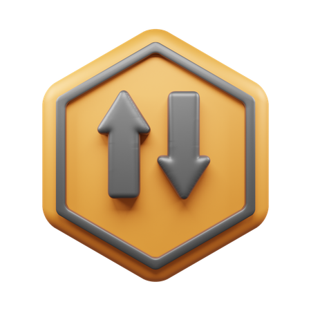 Two Way Road  3D Icon