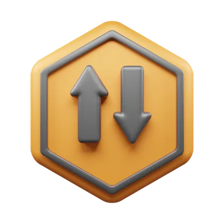 Two Way Road  3D Icon