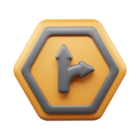 Two Way Road  3D Icon