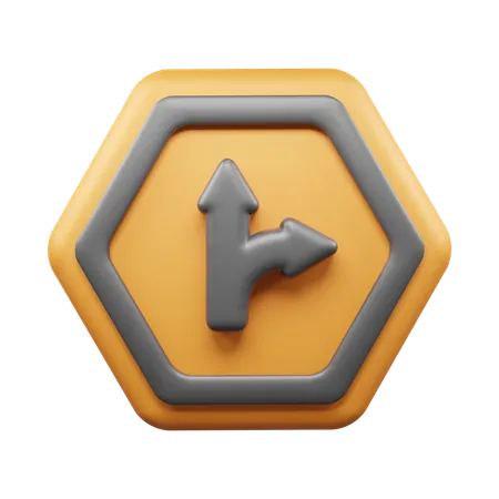 Two Way Road  3D Icon