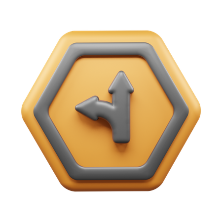 Two Way Road  3D Icon