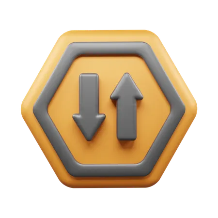 Two Way Road  3D Icon