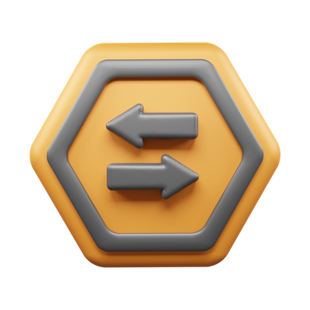 Two Way Road  3D Icon