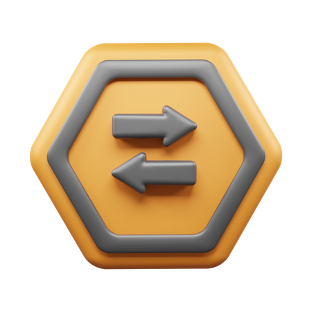 Two Way Road  3D Icon