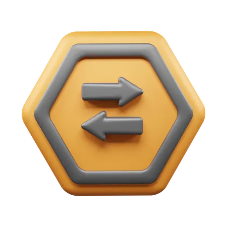 Two Way Road  3D Icon