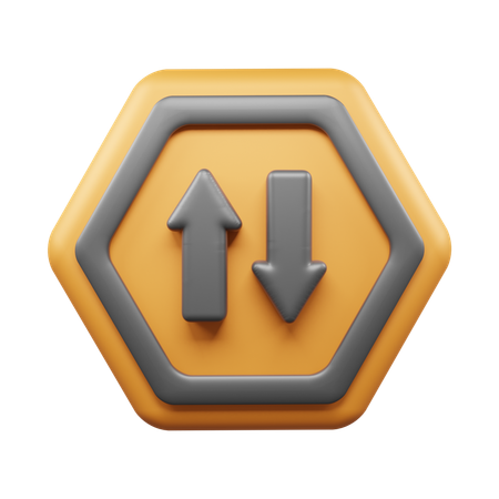 Two Way Road  3D Icon