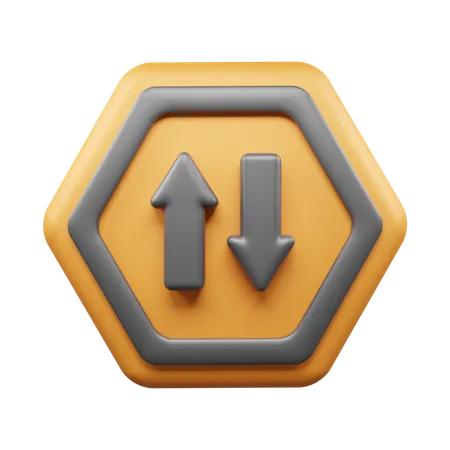 Two Way Road  3D Icon