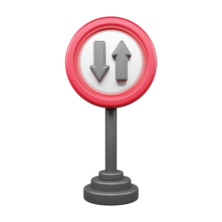 Two Way Road  3D Icon