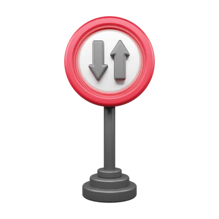 Two Way Road  3D Icon