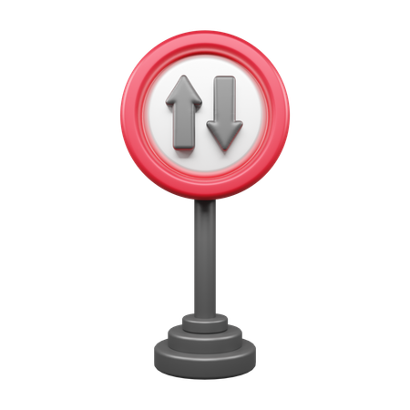 Two Way Road  3D Icon