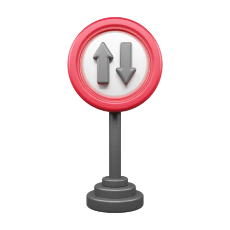 Two Way Road  3D Icon