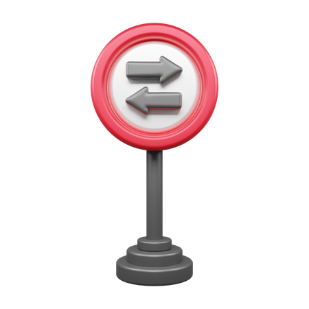 Two Way Road  3D Icon