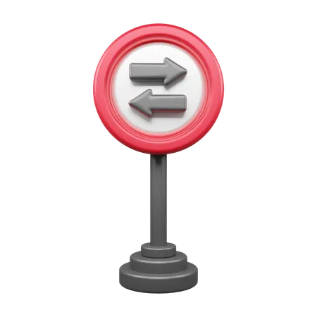 Two Way Road  3D Icon