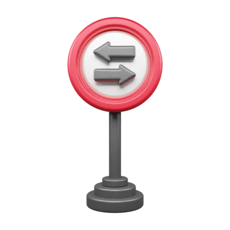 Two Way Road  3D Icon