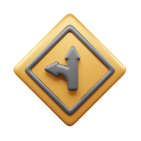 Two Way Road  3D Icon