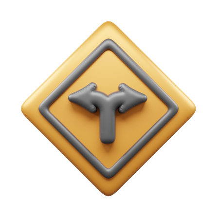 Two Way Road  3D Icon