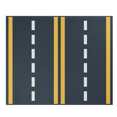 Two Way Road  3D Icon
