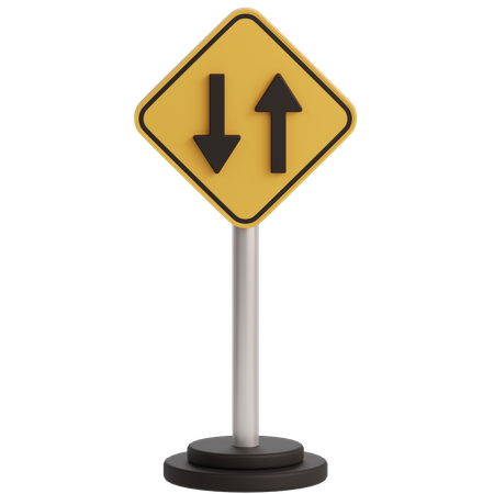 Two Way Sign  3D Icon