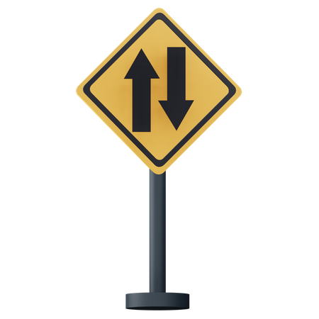 Two Way Sign  3D Icon