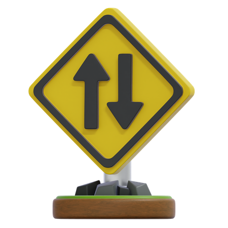 TWO WAY SIGN  3D Icon