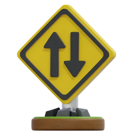 TWO WAY SIGN  3D Icon