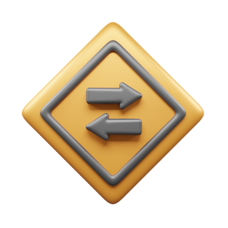 Two Way Sign  3D Icon