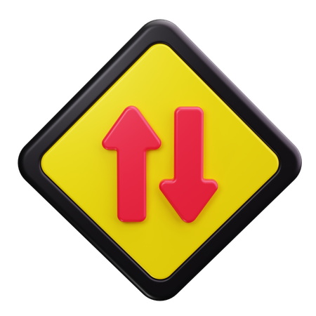 Two Way Traffic  3D Icon