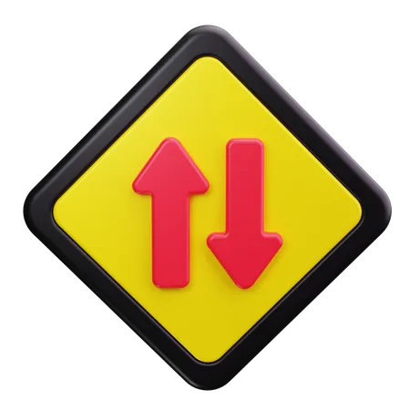 Two Way Traffic  3D Icon