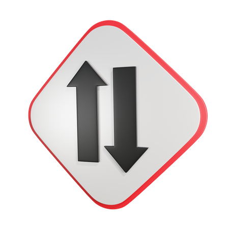 Two Way Traffic  3D Icon