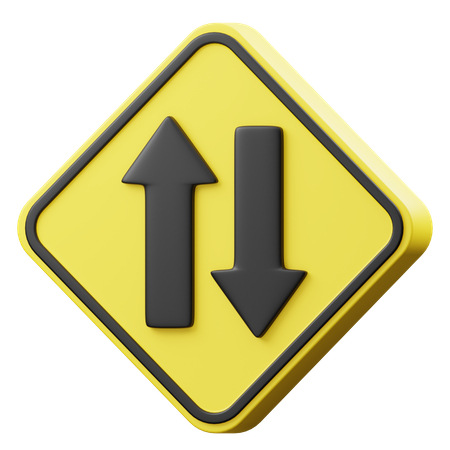 Two Way Traffic  3D Icon